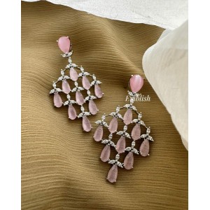 AD Elegant Drop Dangler - Pastel Pink