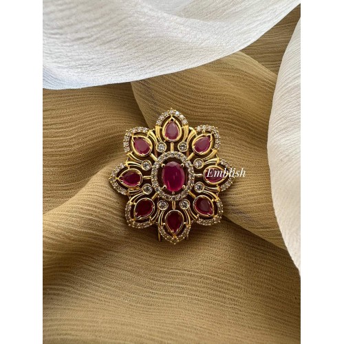 AD Flower Hair Choti / Jada Billa - Red AD Flower Hair Choti / Jada Billa - Red