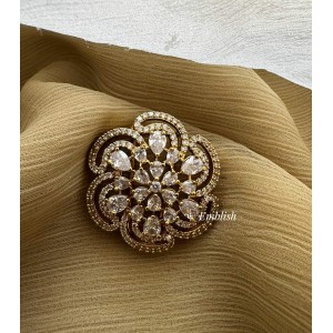 AD Beautiful Flower Hair Choti - White