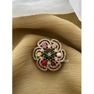 AD Beautiful Flower Multicolour Hair Choti