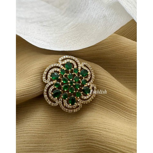 AD Beautiful Flower Hair Choti  - Green