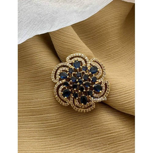 AD Beautiful Flower Hair Choti - Blue