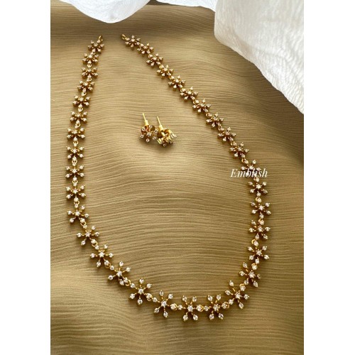 Antique AD Flower Long Neckpiece