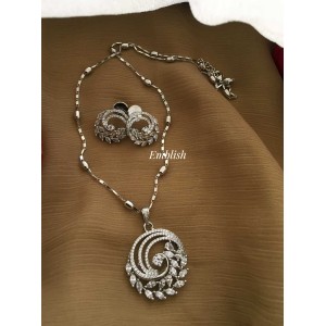 Flower Ad stones swirl neckpiece 