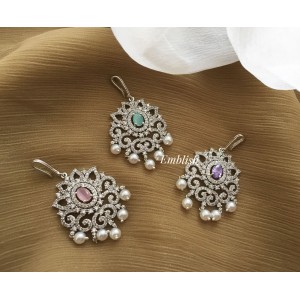 Ad Flower with Pearl Drop Tilak Tikka - Oval .