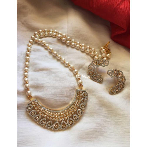 Curve Ad Stone Pearl Set