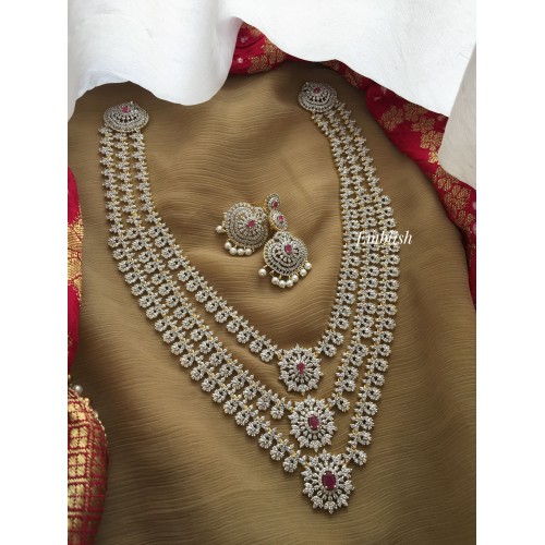 Royal AD Flower Triple Layer Neckpiece