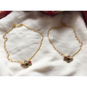 Kundan Jadau Peacock Anklet