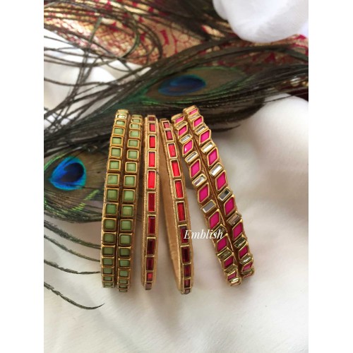 Silk Thread  combo set Bangles -4