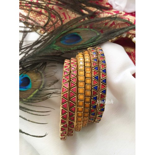 Silk thread bangles combo set -2