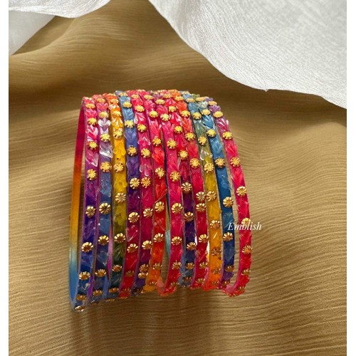 Multicolour Glass Bangles