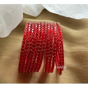 Maroon Rain Drop Glass Bangles