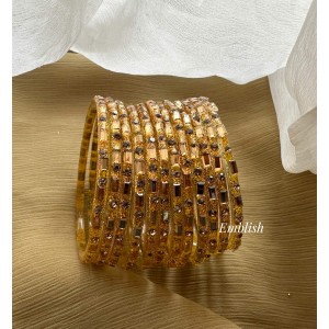 Golden Rectangle Glass Bangles