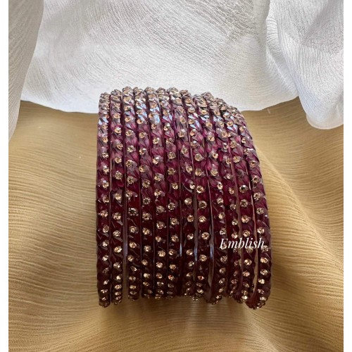 Violet Glass Bangles