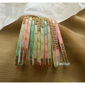 Pastel Multi Colour Glass Bangles