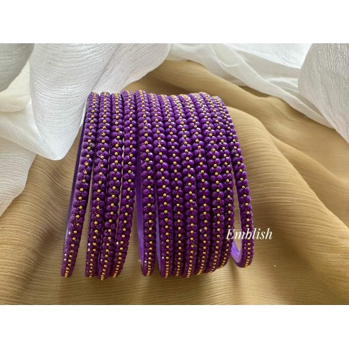 Violet Unique Glass Bangles