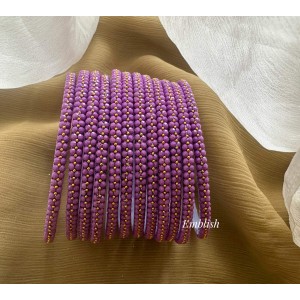 Purple Unique Glass Bangles