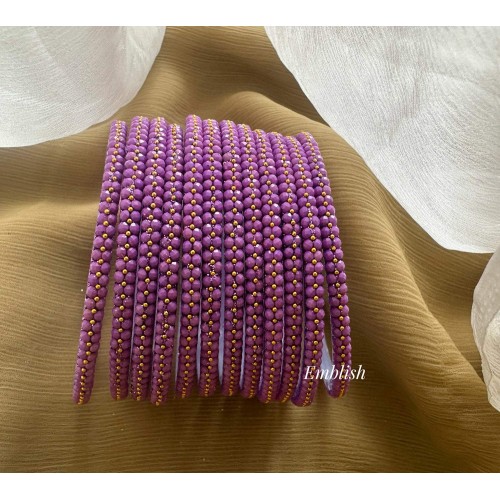 Purple Unique Glass Bangles
