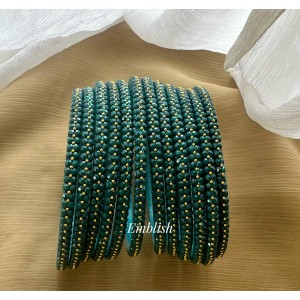 Rama Green Unique Glass Bangles