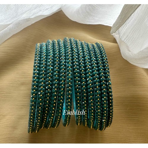 Rama Green Unique Glass Bangles