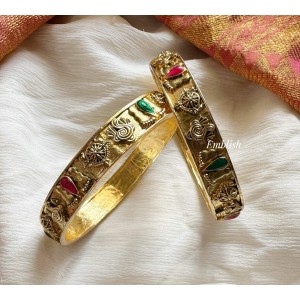 Gold alike Antique Lord Venkatasha Kada Bangle