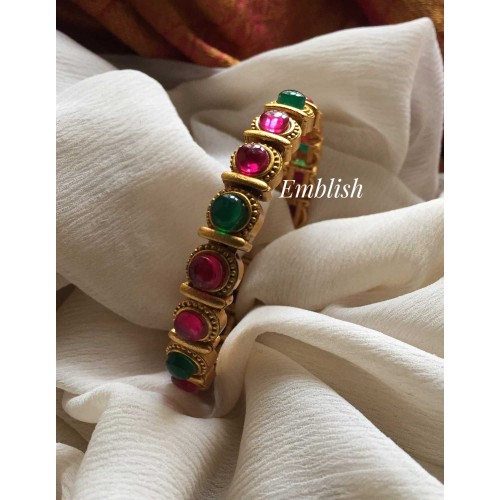 Antique ruby green bracelet type bangle 