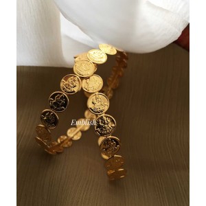 Lakshmi coin Gold finish bangles