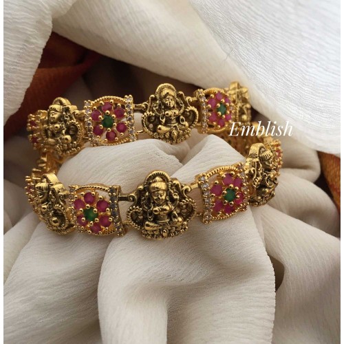 Antique Lakshmi Ad flower bangle