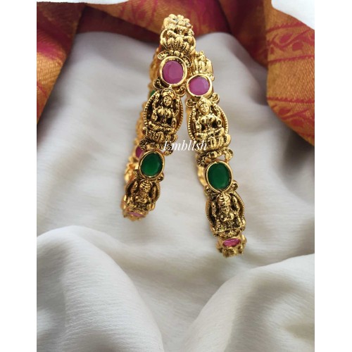 Antique Elegant Lakshmi Ruby Bangle 