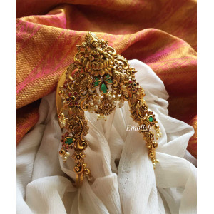 Lakshmi gold alike peacock pearl drop vanki 
