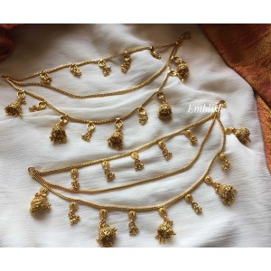 Bahuballi Style inspired jhumka ear chain  -1