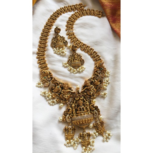 Antique Lakshmi Mahal  peacock guttapusalo like  Neckpiece