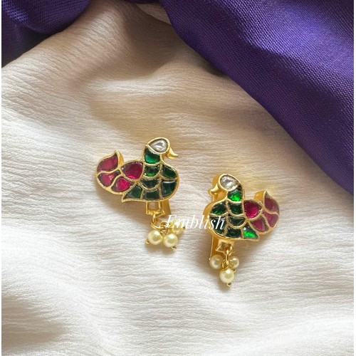 Kundan Jadau Peacock Bugadi Style Earrings