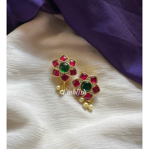 Kundan Jadau Flower Bugadi Style Earrings