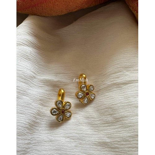 Antique Kundan Jadau Flower Bugadi Earring