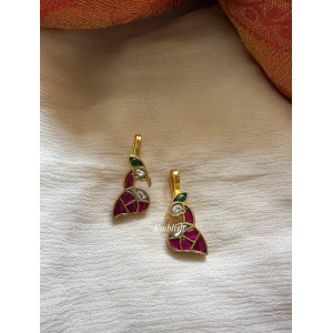 Antique Kundan Jadau Peacock Bugadi Earrings