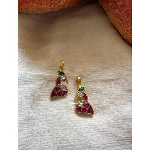 Antique Kundan Jadau Peacock Bugadi Earrings