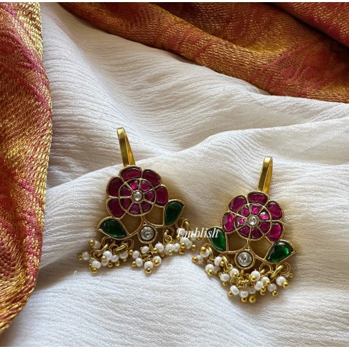 Kundan Jadau Beautiful Flower Bugadi Earrings