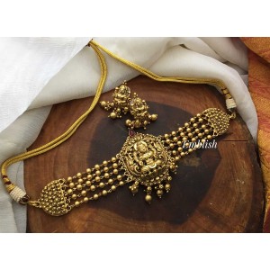 Lakshmi Gold alike High neck choker -Gold beads