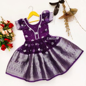 Organza with Kancheevaram Border Gown - Purple