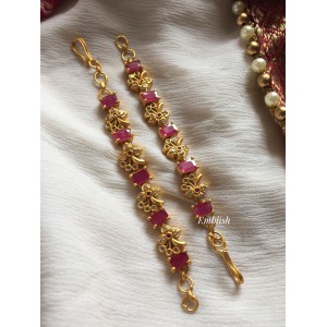 Flower Ear Chain - Red