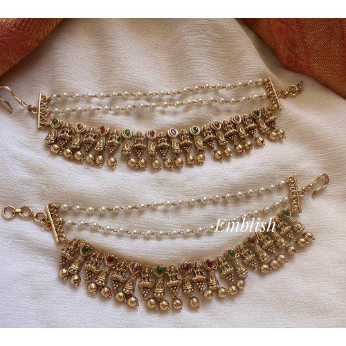 Kemp Lakshmi Pearl Bead Layer Earchain
