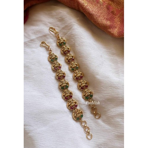 Lakshmi Kemp Earchain - Red with Green