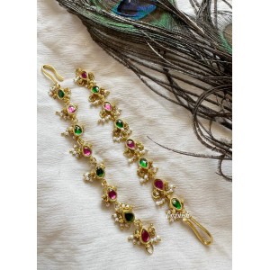 Antique Kundan Jadau Tear Drop Earchain