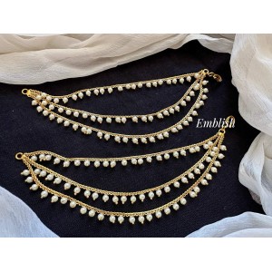 Elegant Pearl Layer Earchain