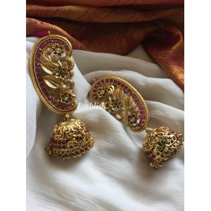 Antique Flower Intricate Earcuff Jhumkha