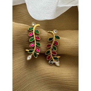 Kundan Jadau Lear Earcuff Earrings  Kundan Jadau Lear Earcuff Earrings