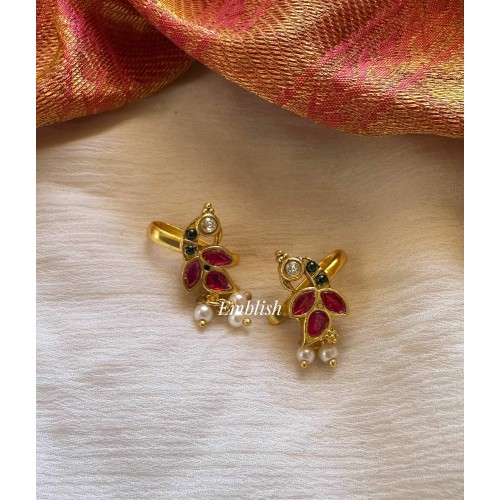 Antique Peacock Kundan Jadau Bugadi Earrings