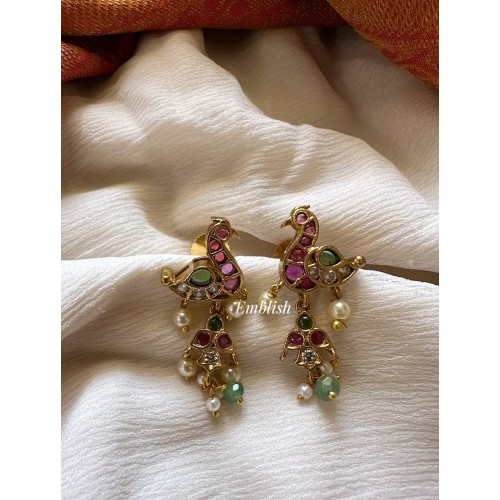 Kemp Peacock Flower Drop Earrings