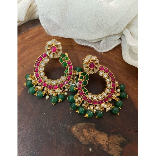 Kundan Jadau Peacock Dangler Earring